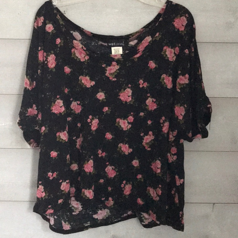 Wet Seal Floral Crop Top - M